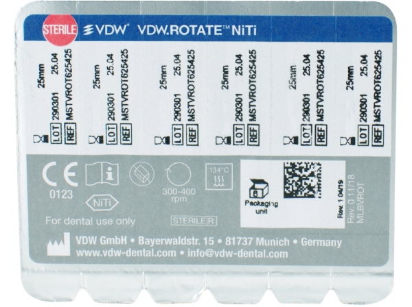 VDW Rotate files 25.04 25mm 6pcs
